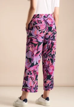 Broek met wijde pijpen en print