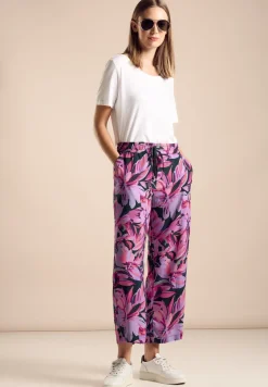 Broek met wijde pijpen en print