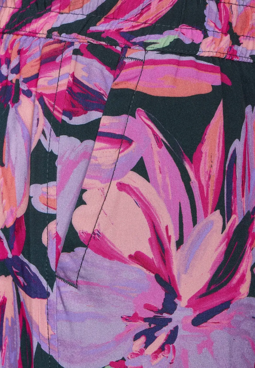 Broek met wijde pijpen en print