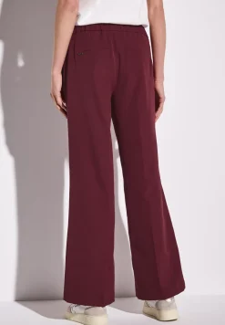 Broek met wijde pijpen in keperstof