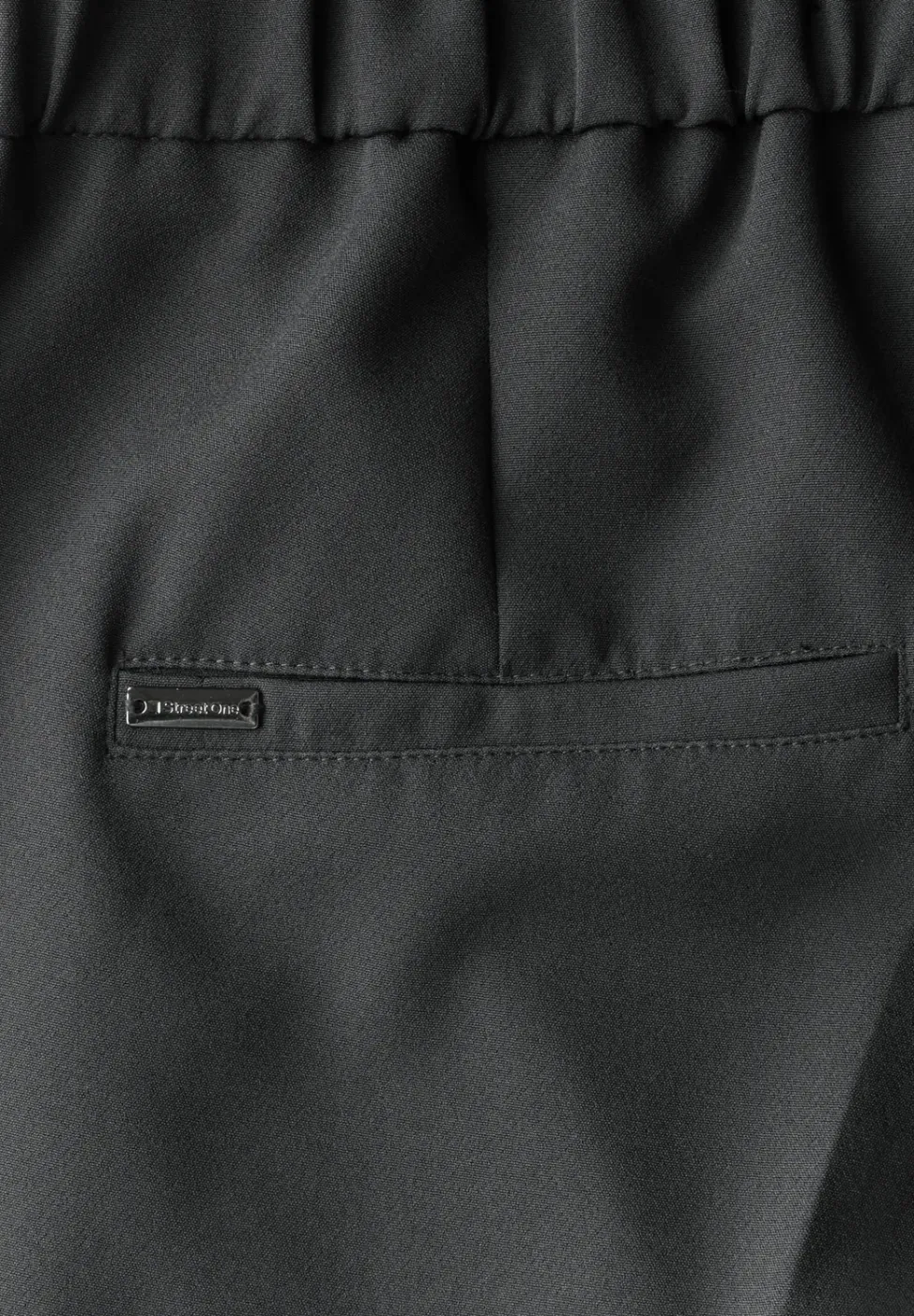 Broek met wijde pijpen in keperstof
