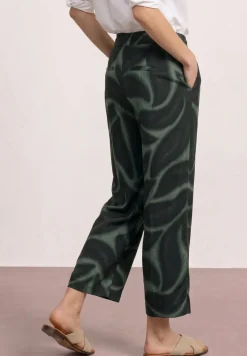 Broek met wijde pijpen in Loose Fit met print