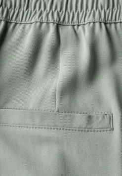Broek met wijde pijpen in keperstof