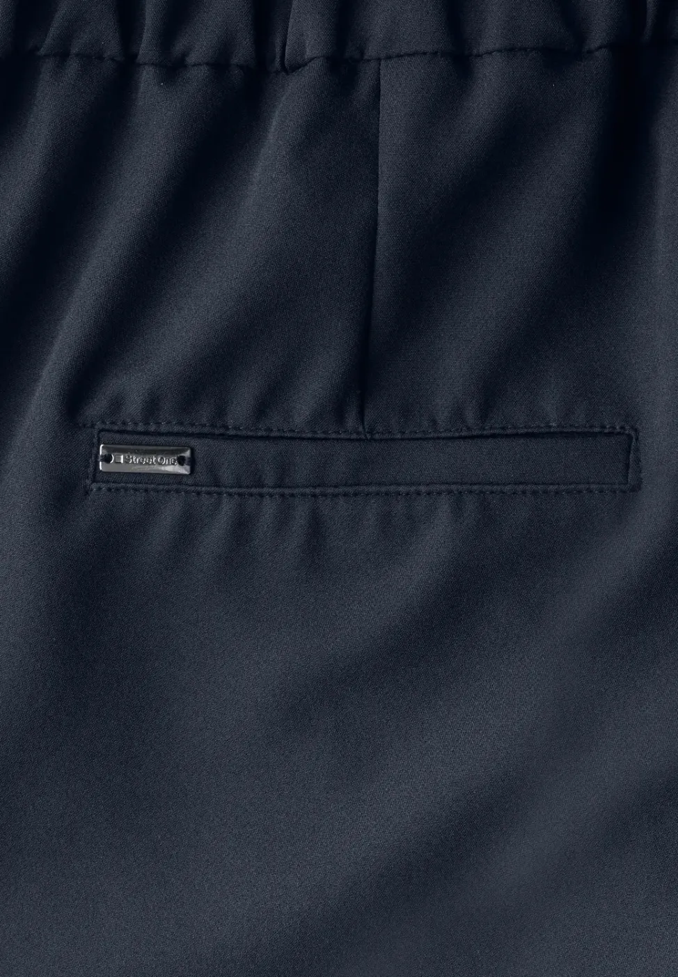 Broek met wijde pijpen in keperstof
