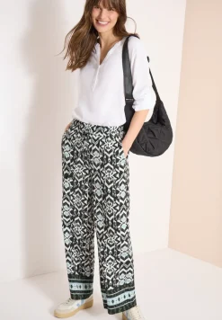 Broek met wijde pijpen in Loose Fit met print
