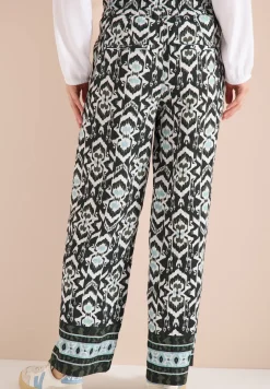 Broek met wijde pijpen in Loose Fit met print