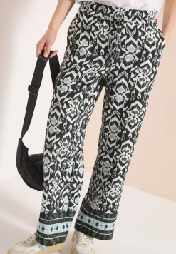 Broek met wijde pijpen in Loose Fit met print