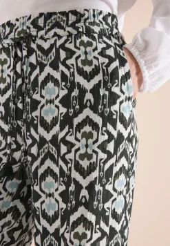 Broek met wijde pijpen in Loose Fit met print