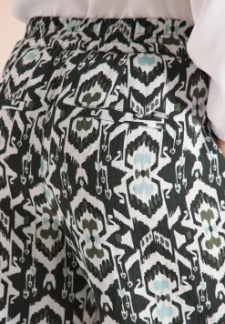 Broek met wijde pijpen in Loose Fit met print