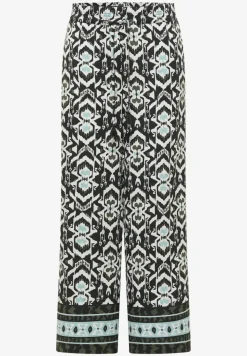 Broek met wijde pijpen in Loose Fit met print