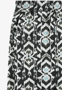 Broek met wijde pijpen in Loose Fit met print