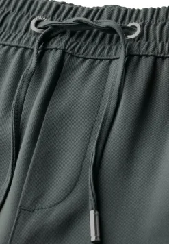 Broek met wijde pijpen in keperstof