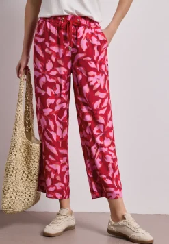 Broek met wijde pijpen in Loose Fit met print