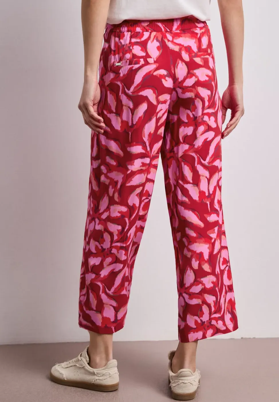 Broek met wijde pijpen in Loose Fit met print