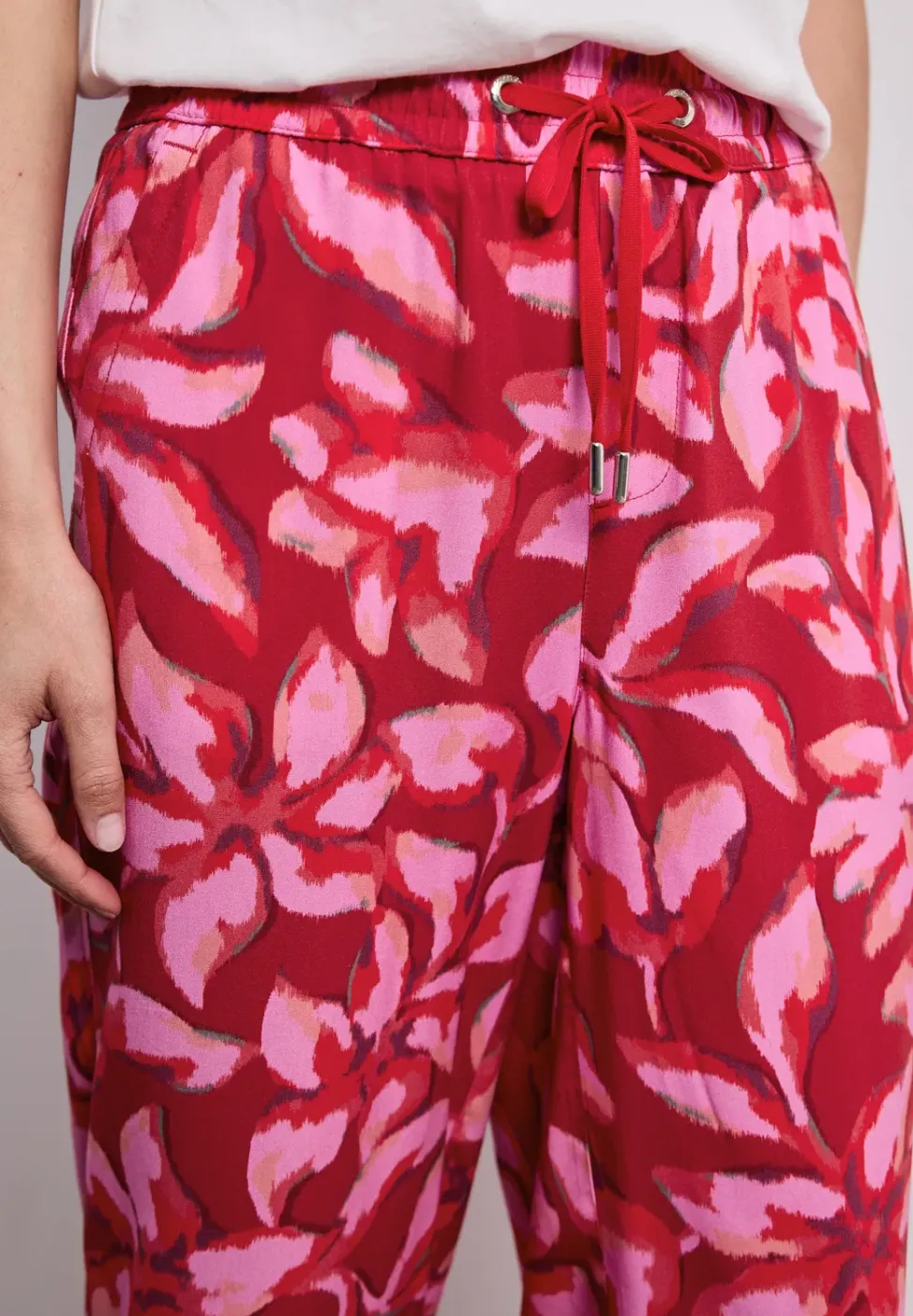 Broek met wijde pijpen in Loose Fit met print