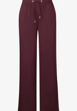 Broek met wijde pijpen in keperstof