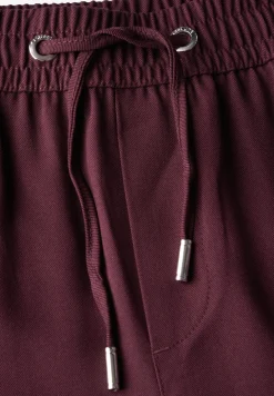 Broek met wijde pijpen in keperstof