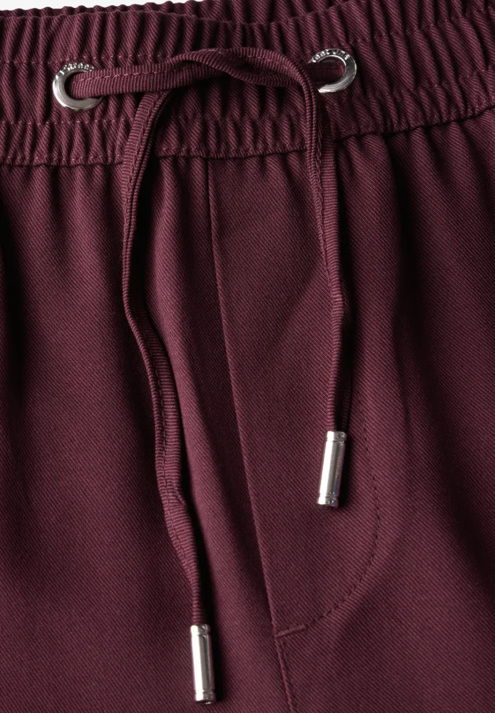 Broek met wijde pijpen in keperstof