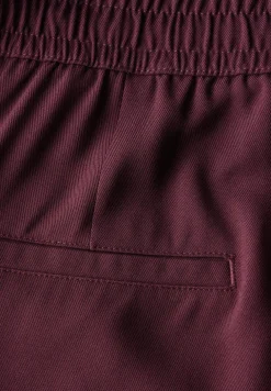Broek met wijde pijpen in keperstof