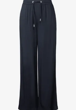 Broek met wijde pijpen in keperstof
