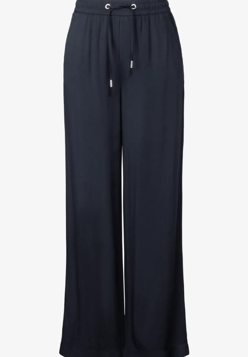 Broek met wijde pijpen in keperstof