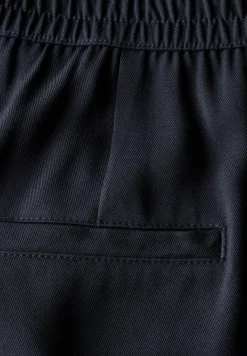 Broek met wijde pijpen in keperstof