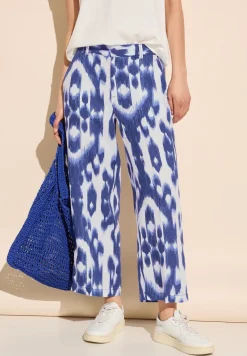 7/8-broek van linnen met print