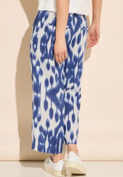 7/8-broek van linnen met print