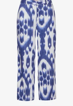 7/8-broek van linnen met print