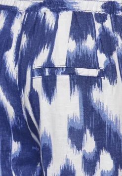 7/8-broek van linnen met print