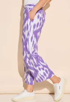 7/8-broek van linnen met print