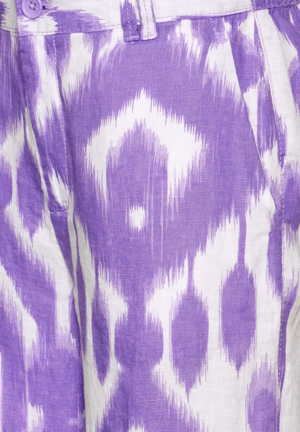 7/8-broek van linnen met print