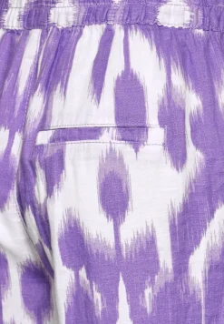 7/8-broek van linnen met print