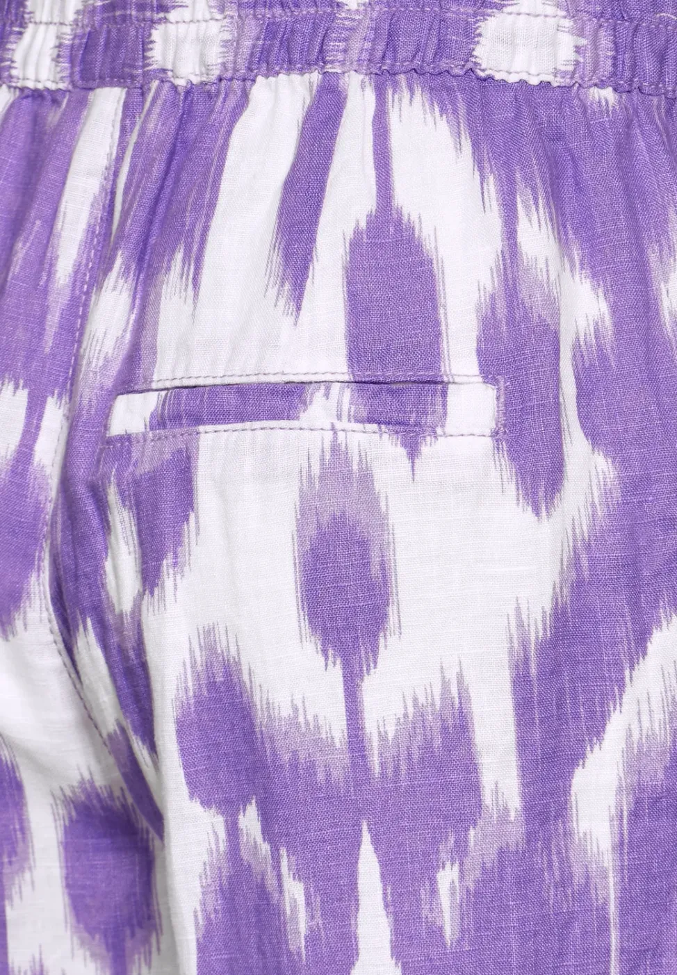 7/8-broek van linnen met print