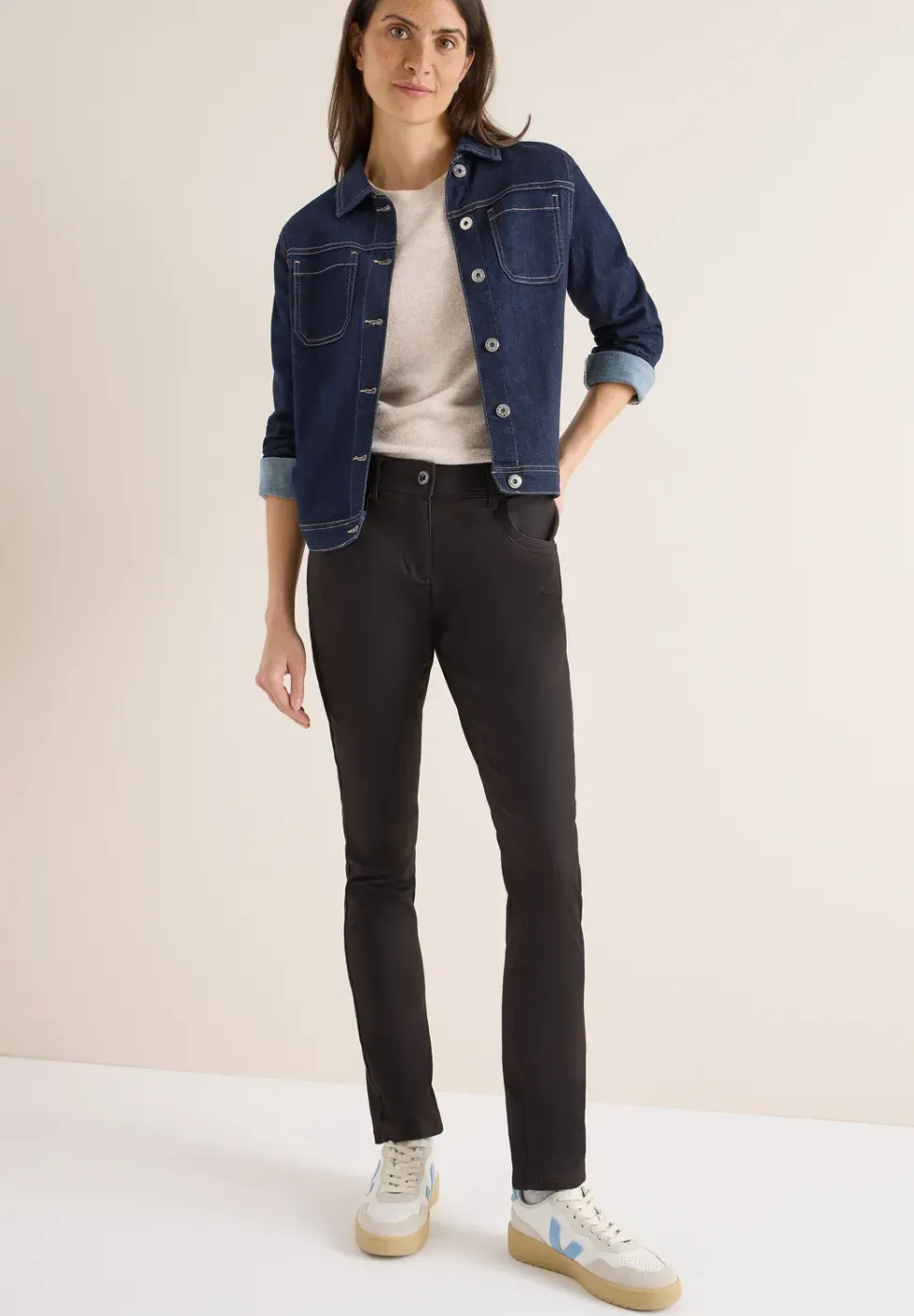Broek in lederlook