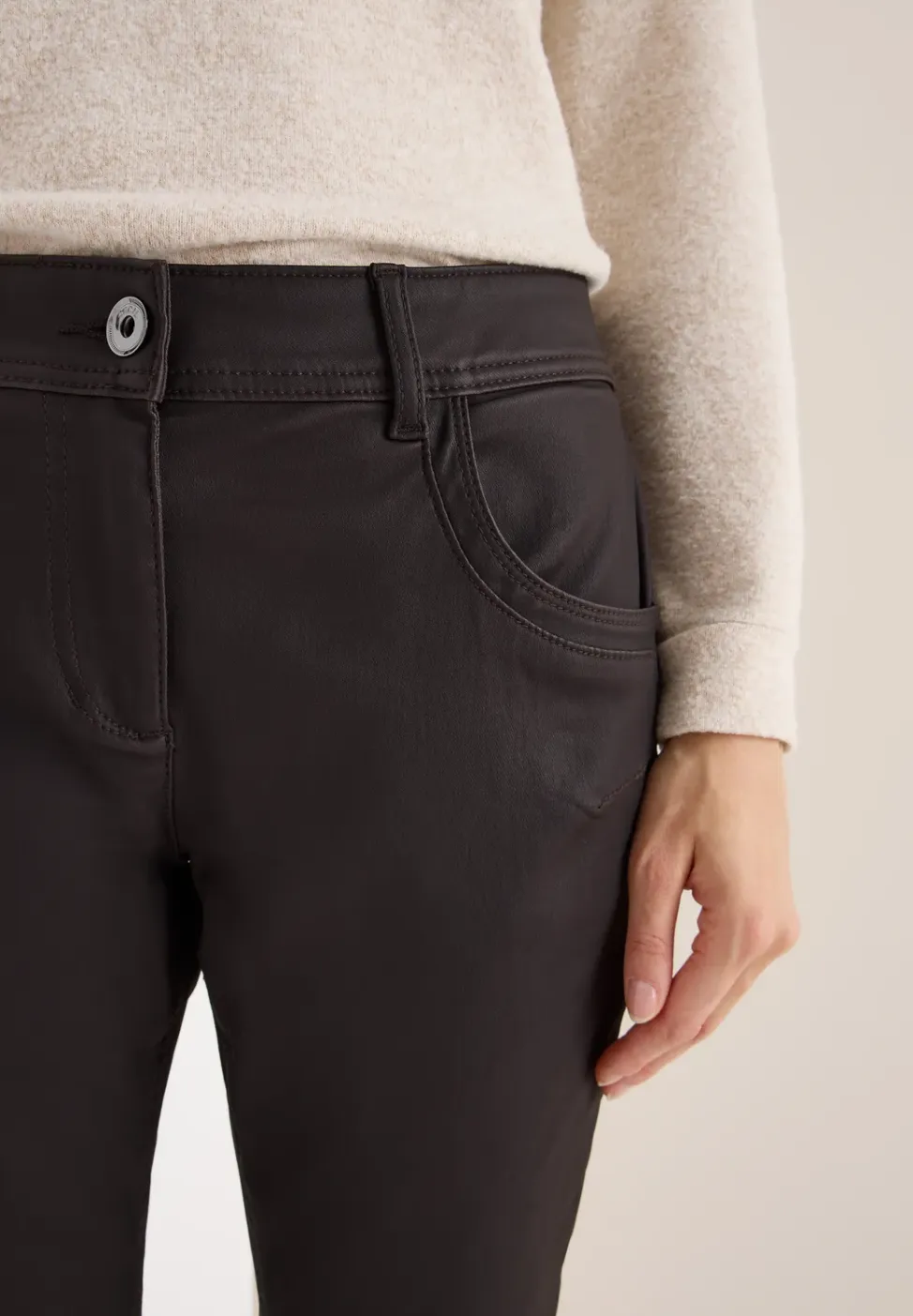 Broek in lederlook