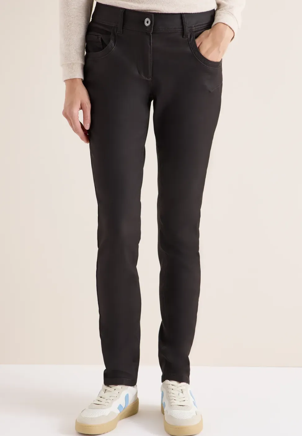 Broek in lederlook