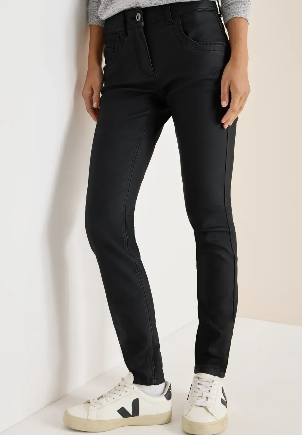Broek in lederlook