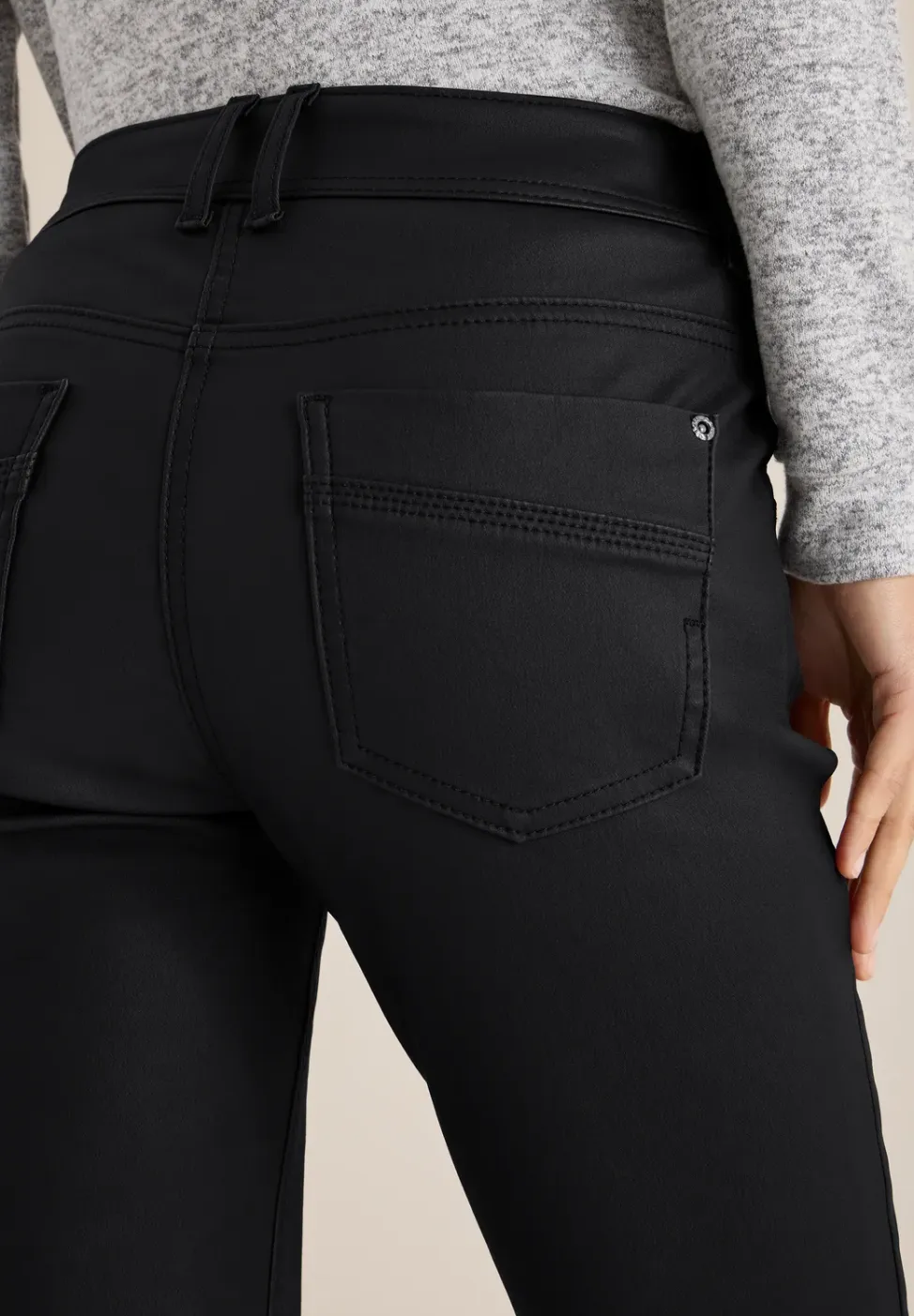Broek in lederlook