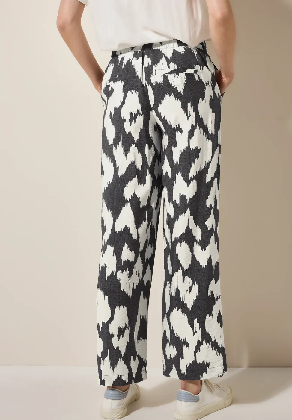 Broek met gedessineerde Wide Legs
