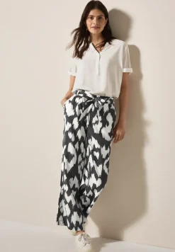 Broek met gedessineerde Wide Legs