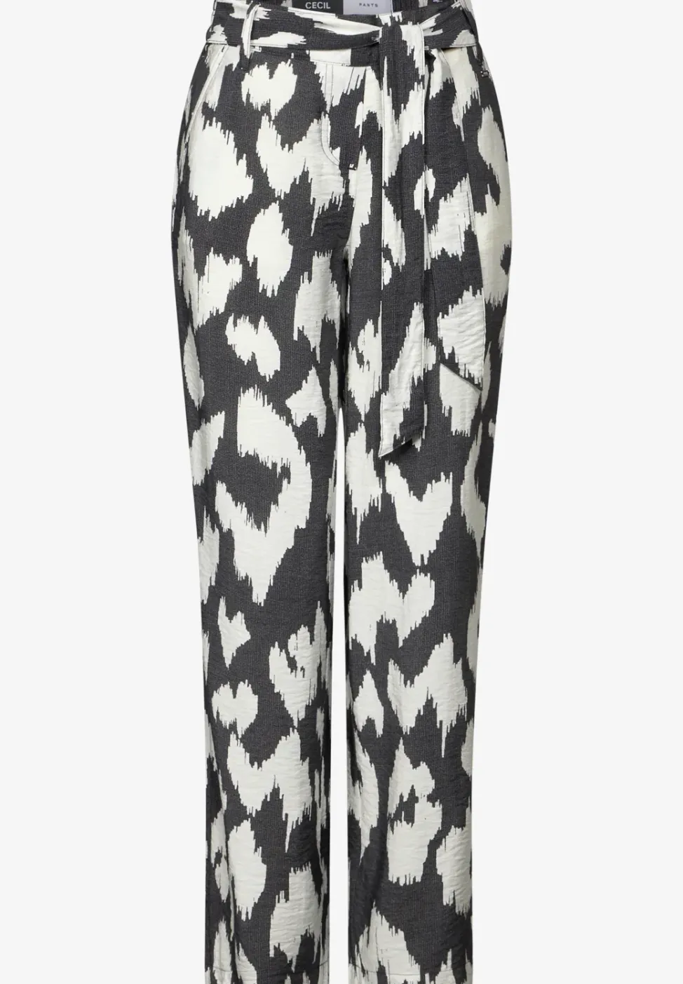Broek met gedessineerde Wide Legs