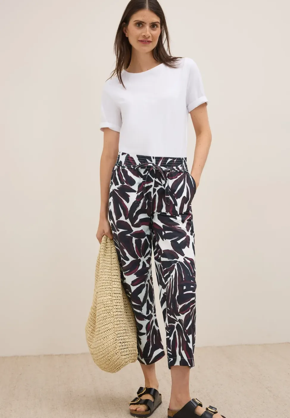 Broek met gedessineerde Wide Legs