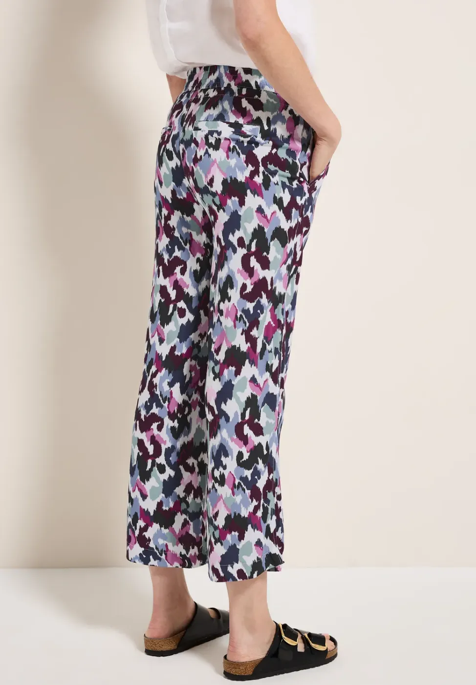 Broek met gedessineerde Wide Legs