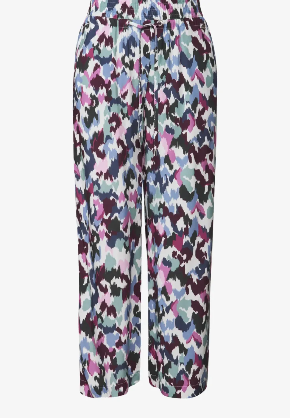 Broek met gedessineerde Wide Legs