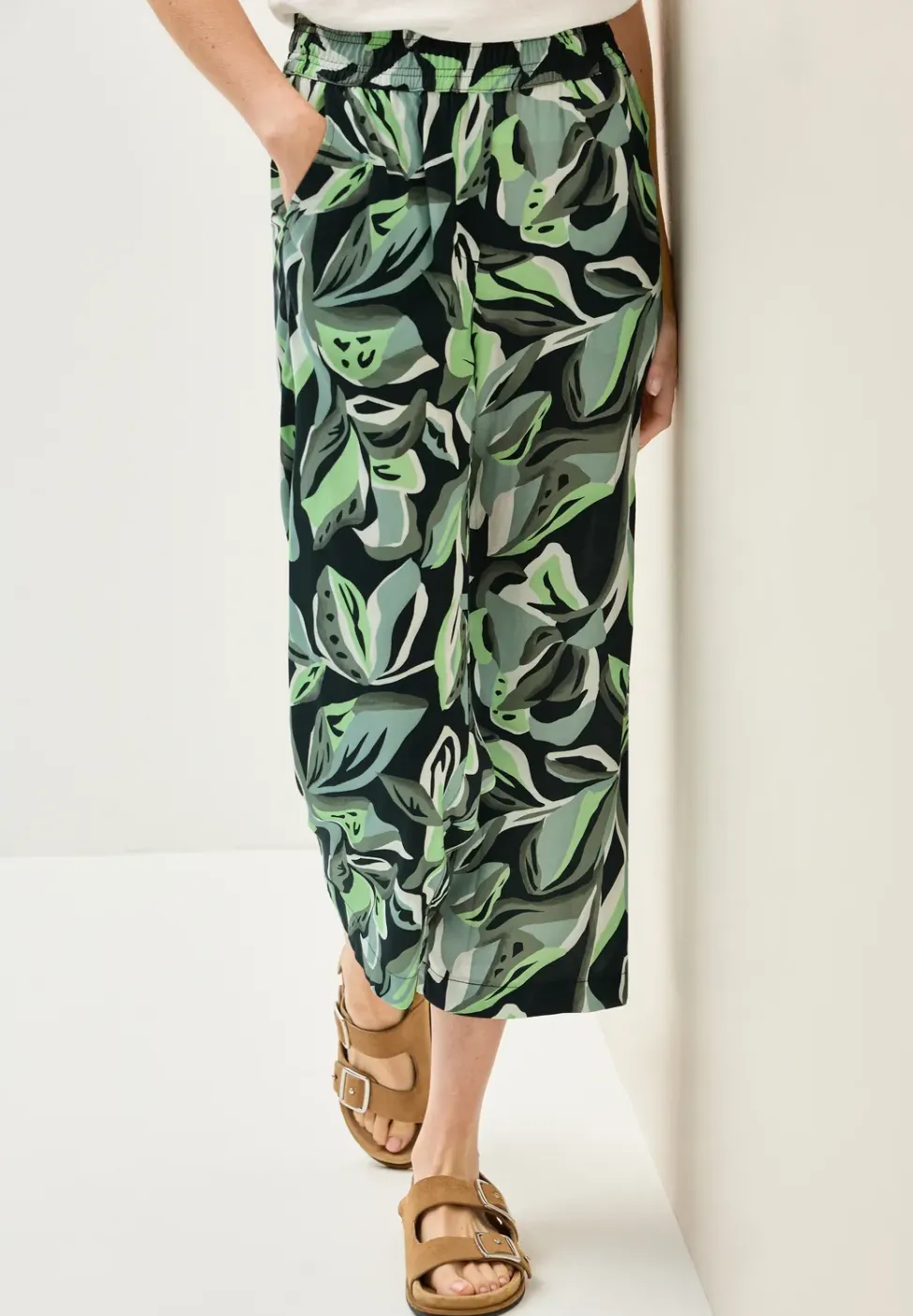 Broek met gedessineerde Wide Legs