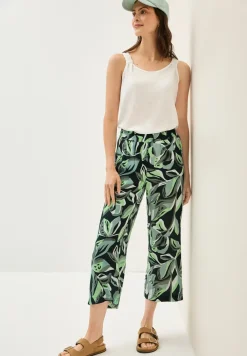 Broek met gedessineerde Wide Legs