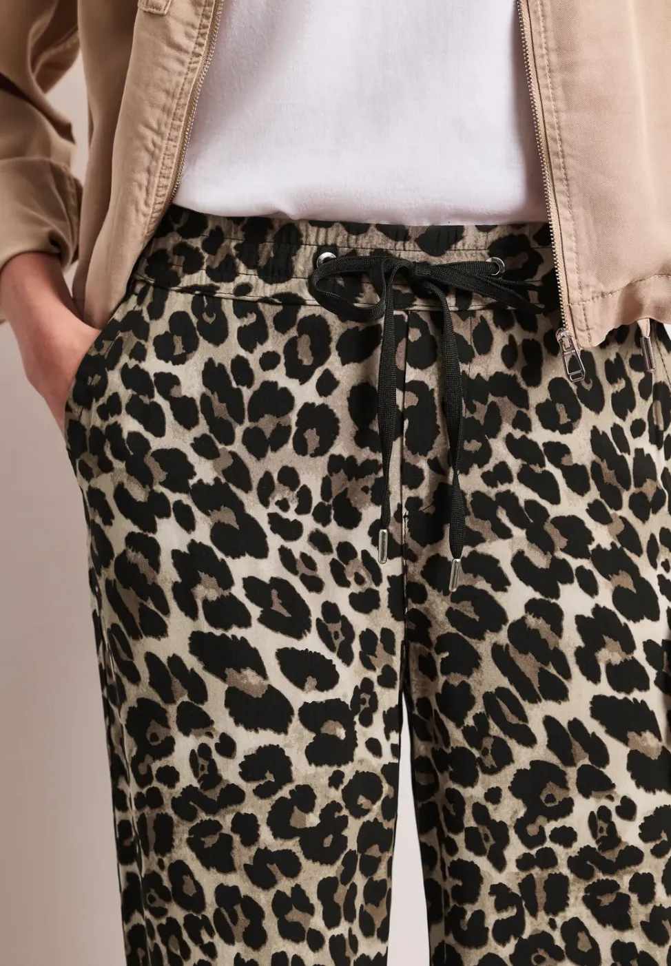 Broek met gedessineerde Wide Legs