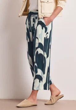 Broek met gedessineerde Wide Legs