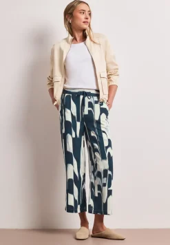 Broek met gedessineerde Wide Legs